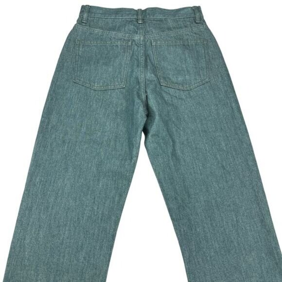 Uniqlo Dark Green Regular-Fit Straight High-Rise Jeans Size 24 X 32 - Picture 5 of 5